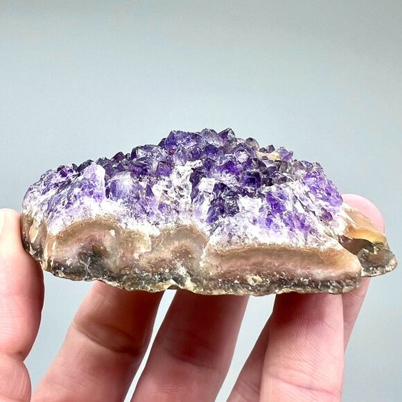 Natural Amethyst Crystal Cluster Raw Purple Quartz Geode - Picture 2 of 10
